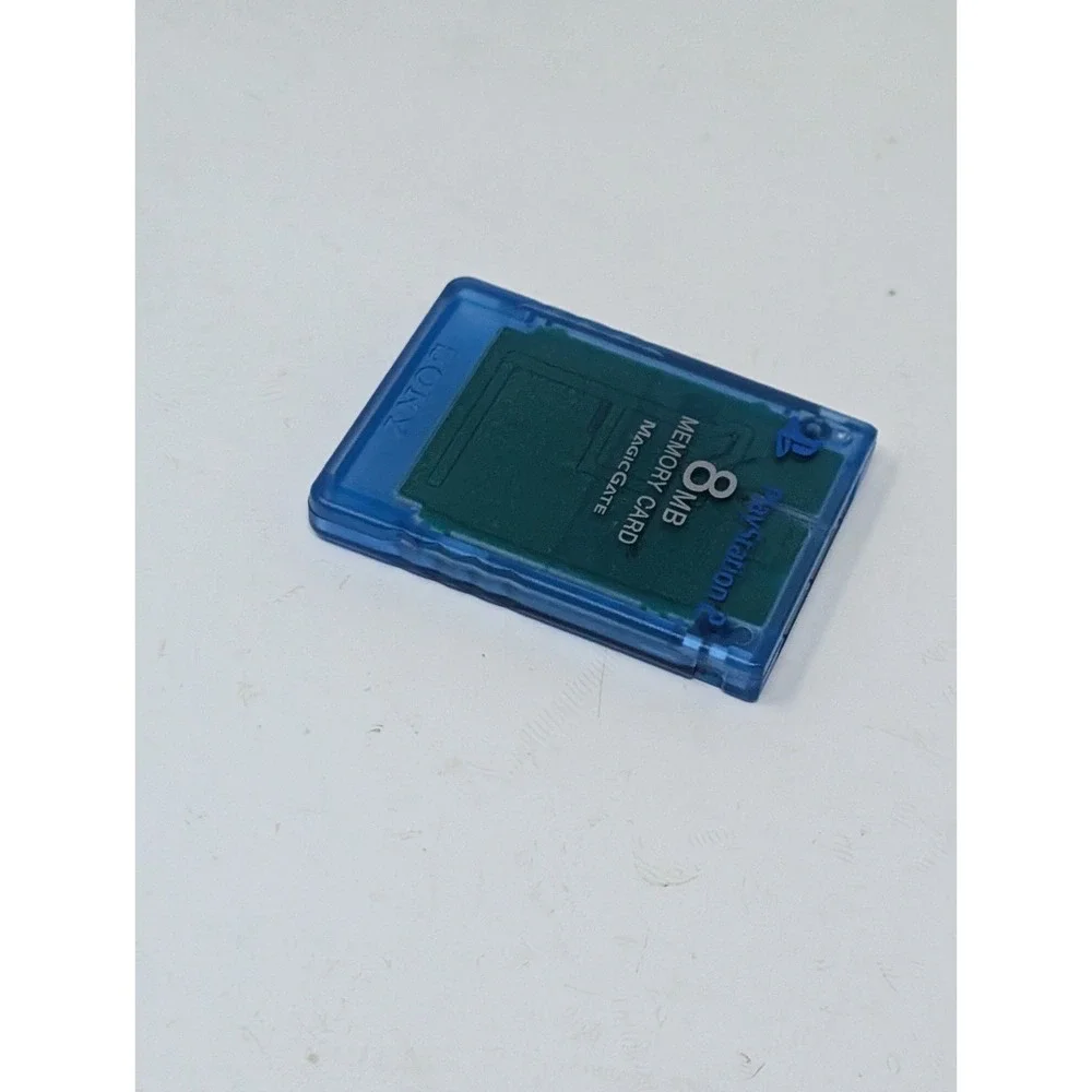 PS2 Memory Card 8MB Clear Blue OEM SCPH-10020 Sony Playstation 2 AUTHENTIC